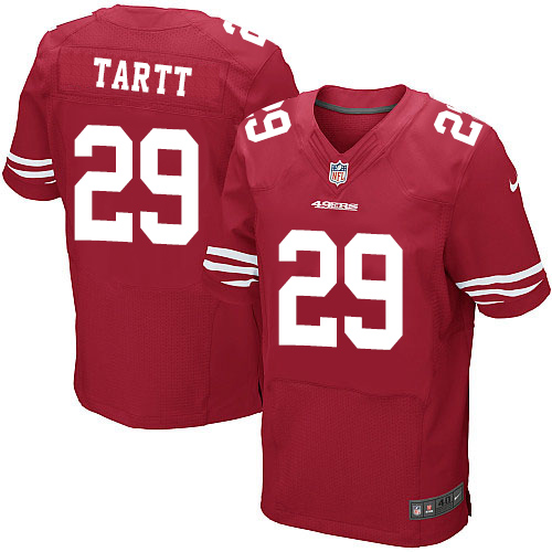 Men's Elite Jaquiski Tartt Nike Jersey Red Home - #29 NFL San Francisco 49ers